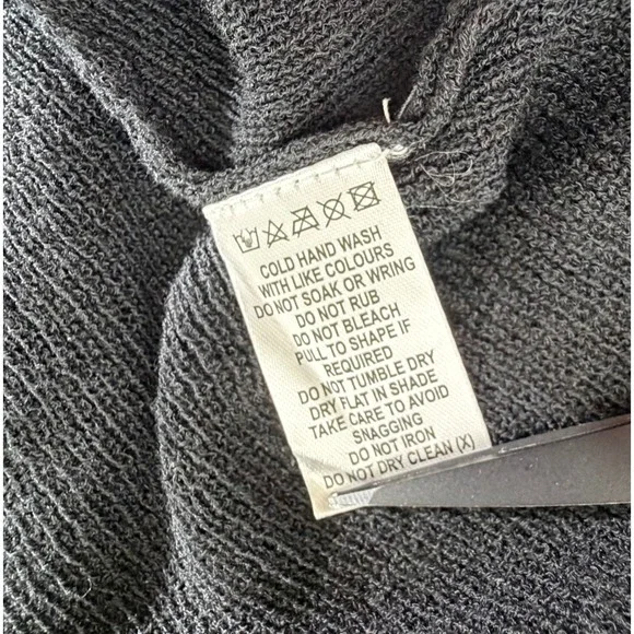 Meshki Zahra Open Back Mini Mesh Knit Dress Semi Sheer XS Black Bell Sleeve NWT - Picture 5 of 14